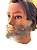 Barba Falsa Postiça Realista Grisalha Loira + bigode + cola - Imagem 6