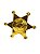 Fantasia Distintivo Xerife Estrela dourada tipo broche 1un - Imagem 1