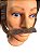 Fantasia Bigode Falso castanho com preto fino + cola 10ml - Imagem 1