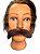Fantasia Bigode Falso castanho Claro grosso + cola 10ml - Imagem 1
