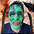 Máscara Monstro Verde Homem com Parafusos  de Látex Festa - Imagem 8