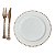 Kit Jantar 6 Pratos bolinha Rose 26cm Plástico Garfo e faca - Imagem 11