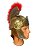 Capacete Soldado Romano dourado c/ plumas Paixão de Cristo - Imagem 1
