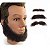 Barba Falsa castanha cabelo humano  + 3 Bigodes + cola 10ml - Imagem 2
