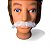 Fantasia Bigode Branco sintético Realista + cola + removedor - Imagem 1