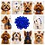 Kit 120 Xuxinhas pipoquinha cor azul para Pet ou Bebê  1cm - Imagem 1