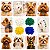 Kit 60 Xuxinhas Pet Copa Mundo Cores da Bandeira Brasil 1cm - Imagem 7