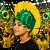 Peruca Moicano punk Brasil Verde e Amarela Fantasia Torcida - Imagem 13