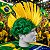 kit 2 Perucas Moicano punk Brasil Verde e Amarela Fantasia - Imagem 6
