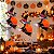 Kit 3un Decoração Halloween enfeite Bruxa voando Pendurar - Imagem 3