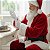 Luva branca em Lycra Cetim Curta Anos 60 papai noel mágico - Imagem 3