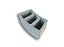 FORMA MANUAL PARA BLOCO CURVO 19X19X39CM 3 FUROS COM FUNDO - Imagem 3