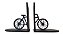 Porta Livro Aparador Cd Dvd Bicicleta Bike Lover Preto Mdf - Imagem 1