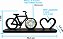 Relógio de Mesa Coração Bike Bicicleta EM MDF Laqueado - Imagem 4