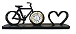 Relógio de Mesa Coração Bike Bicicleta EM MDF Laqueado - Imagem 1