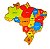 Quebra Cabeça Infantil Do Mapa Do Brasil Em Madeira - Imagem 1