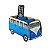 Porta Controle MDF Kombi Azul Em MDF TV - Imagem 1