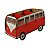 Porta Controle MDF Kombi Vermelho Em MDF TV - Imagem 2