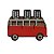 Porta Controle MDF Kombi Vermelho Em MDF TV - Imagem 5