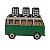 Porta Controle Mdf Kombi Verde Em Mdf TV - Imagem 5