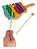 XILOFONE INFANTIL PEDAGÓGICO 6 NOTAS COLORIDO C/ 2 BAQUETAS GUITARRA - Imagem 3