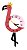 Relógio Infantil Quarto de Criança Com Pêndulo Flamingo - Imagem 1