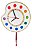 Relógio Infantil Quarto de Criança Com Pêndulo Pintura Aquarela - Imagem 1