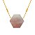 COLAR DIFUSOR PESSOAL AROMATICO FAVO QUARTZO ROSA BANHADO A OURO - NATUREZZA - Imagem 1