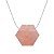 COLAR DIFUSOR PESSOAL AROMATICO FAVO QUARTZO ROSA ACO INOXIDAVEL  - NATUREZZA - Imagem 1