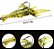 10 Isca Artificiais Camarão Amarelo com anzol 4cm - Imagem 3