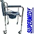 CADEIRA PARA BANHO 4 RODAS COM ASSENTO DOBRAVEL - Suporta 100KG SUPERMEDY - Imagem 10