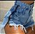 Short Jeans com zíper lateral - Imagem 1