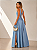 Vestido Longo Jeans Feminino em Liocel com Costas Trançadas e Fenda - Imagem 1