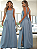 Vestido Longo Jeans Feminino em Liocel com Costas Trançadas e Fenda - Imagem 2