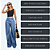 calça Jeans wide leg pantalona feminina premium cintura alta social Com elastico alfaiataria elegante luxo - Imagem 9