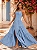 Vestido Longo Jeans Feminino em Liocel Três Marias com Costas Trançadas e Fenda - Imagem 1