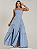 Vestido Longo Jeans Feminino em Liocel Três Marias com Costas Trançadas e Fenda - Imagem 5