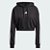 Moletom Adidas Feminino Preto Essentials 3 listras Cropped - Imagem 5
