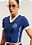 Blusa Colcci Cropped Justa com Decote V- Azul - Imagem 3