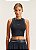Blusa Cropped Colcci Feminina com Detalhes - Preto ou Azul Marinho - Imagem 1