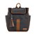 Mochila Média 105 - Linho Preto/Caramelo - Imagem 1