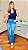 Saia Jeans com fenda - Imagem 3