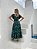 Vestido longo estampado marinho e verde - Imagem 3