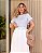 Conjunto blusa listra e saia midi branco - Imagem 3