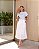 Conjunto blusa listra e saia midi branco - Imagem 1