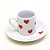 Conjunto com 2 Xícaras de Café com Pires Coração Vermelho - Imagem 2