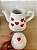 Bule Retro para Café em Porcelana Corações Vermelhos 450ml - Imagem 2
