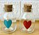 Conjunto com 3 potinhos de vidro para temperos coração - Imagem 2