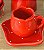 Xícara e Pires para Café Tulipa Vermelha Poá - Imagem 1