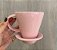 Conjunto Bule de Café 800ml e Coador em Cerâmica Rosa - Imagem 4